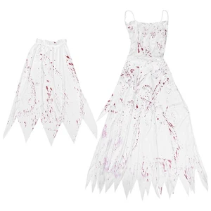 Ghost Bride Show Clothes Miss Bloody Dress Halloween Party Props Costume - Imagen 1 de 12