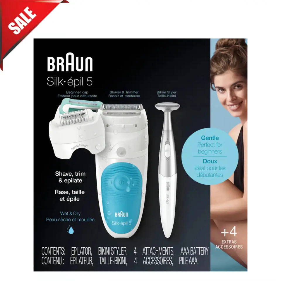 Braun - Depiladora Silk-épil 5 - Blanca/Azul Foto 1 de 4