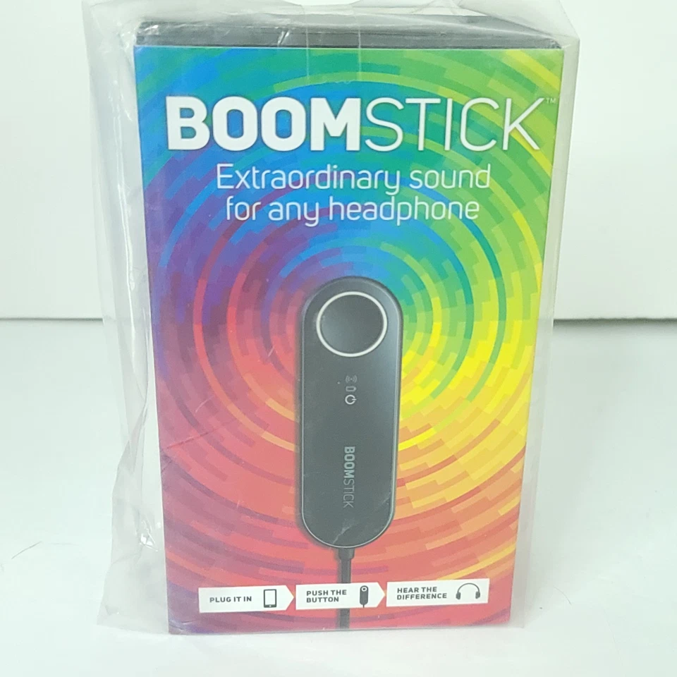 Boomcloud Boomstick Portable Headphone Audio Enhancer Black BST-07-BLK-1