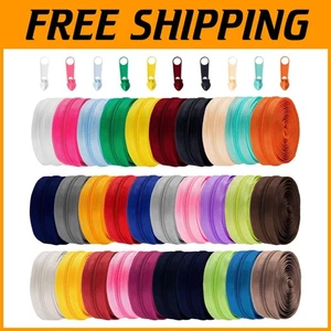 Bulk Sewing Zippers Set - 30 Colors, 300 Matching Sliders - Picture 1 of 8