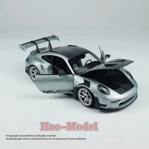 MINICHAMPS 1/18 PORSCHE 911 992 GT3 RS Alloy Diecast Model Car adult Gift Silver - Picture 1 of 10
