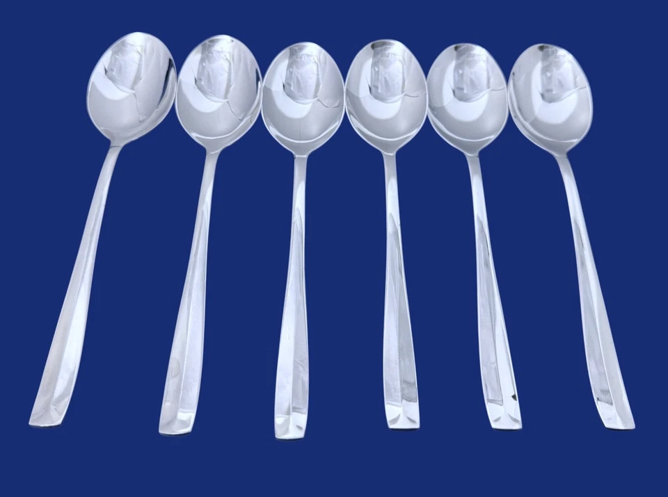 JA Henckels LANI Stainless, Glossy - Set of 6 Place Oval Soup Spoon 7 1/4" - Image 1 of 1