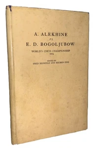 ALEKHINE v. BOGOLYUBOV, 1934 CHESS CHAMPIONSHIP, SIGNED by 7, REINFELD, KASHDAN - Picture 1 of 11