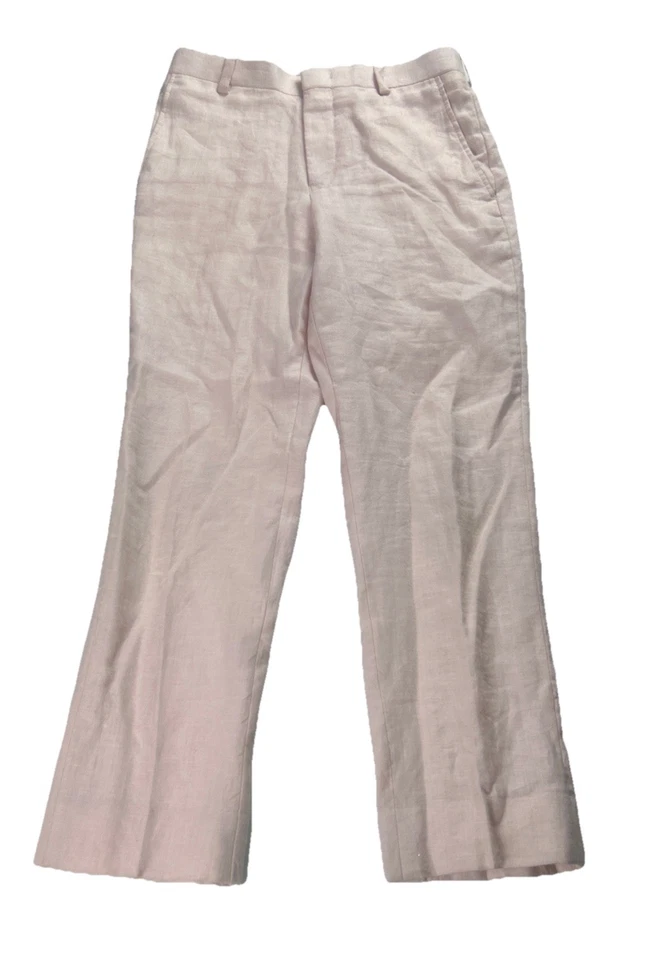 Lauren Ralph Lauren 100% Linen Pants Boys 8R /24” W Pink Suit Dress Pants NWT - Image 1 of 4