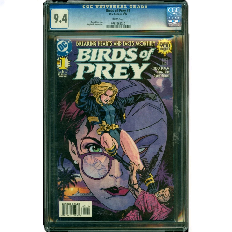 Birds of Prey #1 1st Series CGC 9.4 Greg Land Cover 1999 DC Comic Batgirl - Image 1 of 1