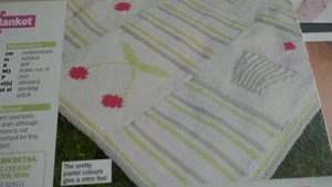 Knitting Pattern  Gorgeous  Cherry &   Cupcake Blanket/ Throw In  Aran Cotton - Picture 1 of 1