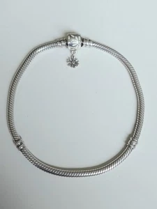 Genuine Pandora Silver Moments Daisy Flower Clasp Bracelet 20cm 598776C01 - Picture 1 of 3