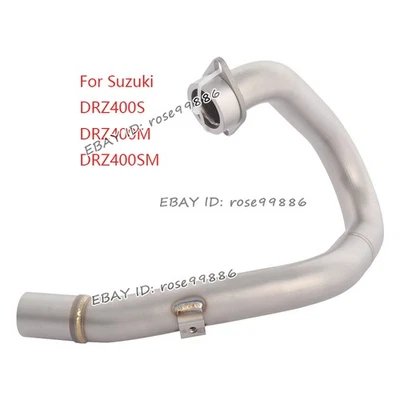 Sistema de tubo de escape delantero antideslizante para Suzuki DRZ400S DRZ400E DRZ400SM 2000-2024 Foto 1 de 4