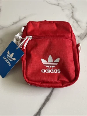 Nuevo Adidas Diseñador Bandolera Paquete Viaje Estilo Callejero Bolso de Hombro Blanco/Rojo Foto 1 de 4