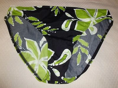 NUEVO ISLAND ESCAPE SHAPER PANTALÓN TRAJE DE BAÑO PARTE INFERIOR NEGRO CON PATRÓN TROPICAL TALLA 10 Foto 1 de 2