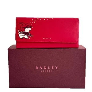 RADLEY Purse Poinsettia Red Leather Large Wallet Gift Boxed Radley Joker RRP £99 - Picture 1 of 8