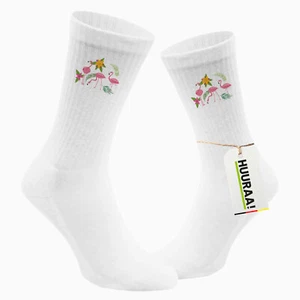 Unisex Socken Flamingos Comic Geschenkidee Flamingos Geschenk Präsent Mitbringse - Bild 1 von 19