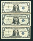 **star** ((three Notes)) $1 1957 Silver Certificate Note ** Paper Currency