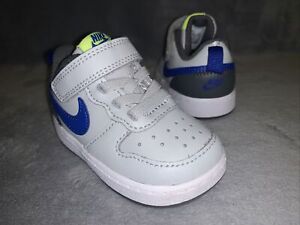 Toddler Nike Court Borough Low 2 Athletic Shoes ‘Grey/Blue’ BQ5453-012 - Size 4C