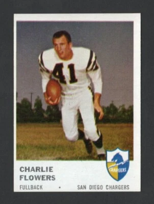 1961 Fleer #156 Charlie Flowers San Diego Chargers EX (OC) - Image 1 of 2