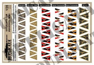 Diorama/Model Accessory - Luftwaffe Staff Car Pennants, WW2 - 1/35 Scale - Picture 1 of 7