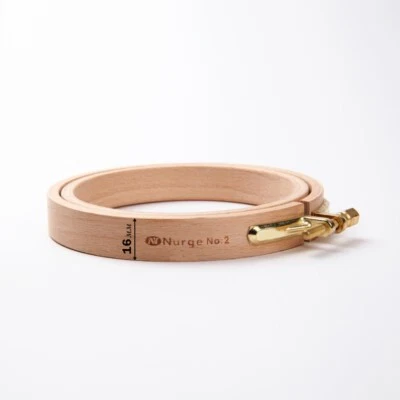 Nurge Wooden Hoops With A Screw, Rim Height 16mm, Diameter 130mm. Hand - Image 1 of 3