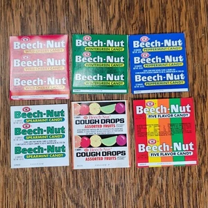 Vintage Buche Nuss Süßigkeiten Verpackungen New Old Stock Posten von 6 - Bild 1 von 8