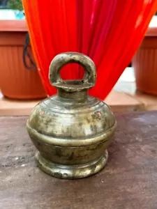 Campana de curación tibetana de meditación de forma rara forjada a mano de bronce antigua 1700 - Imagen 1 de 7