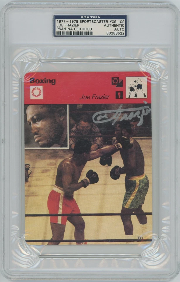 Joe Frazier 1977 Sportscaster #09-09 SIGNED w PSA authentication - VERY NICE! - Image 1 of 2