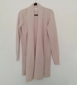 Trenery Womens Beige Wool Cashmere Blend Long Sleeve Long Cardigan Size M - Picture 1 of 11