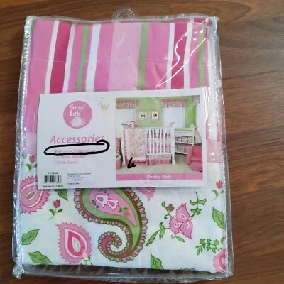 Trend Lab Baby Girl Nursery Window Valence Paisley Park Pink New  - Image 1 of 4