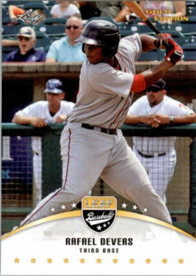 "RARE" RAFAEL DEVERS 2015 LEAF DRAFT "GOLD EDITION" ROOKIE CARD! - Image 1 of 2