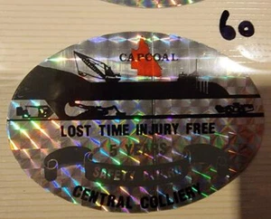 Colliery Sticker Capcol Central Colliery Lost Time Injury Free 5 Ye As per image - Bild 1 von 1