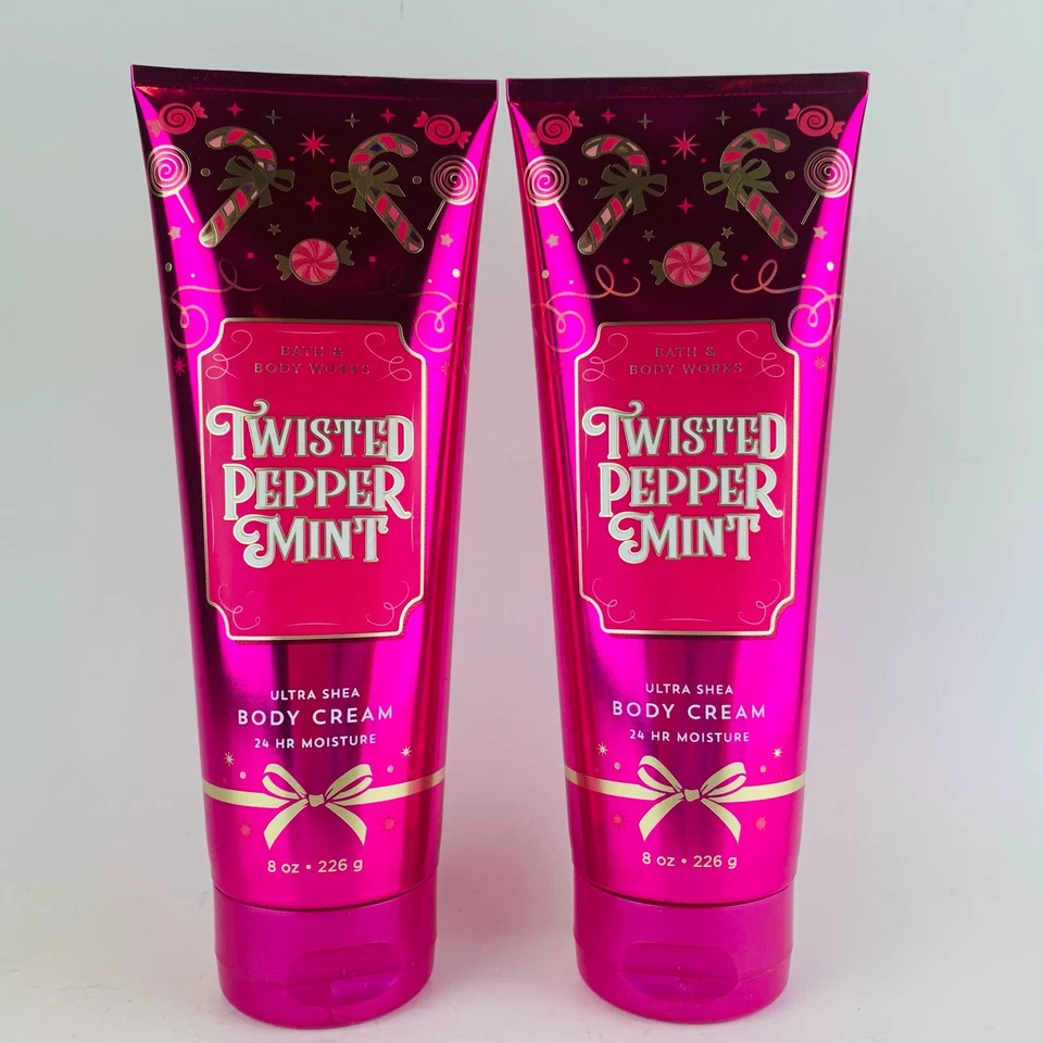 1 Bath & Body Works Twisted Peppermint Ultra Shea Cream Hand Lotion 8 Oz