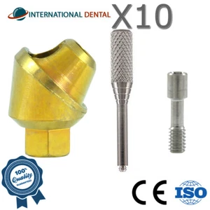 Lot Of 10 Angled Multi-Unit 1.6 Adapter Head 45° Fixture Int Hex Dentistry Tool - Picture 1 of 4