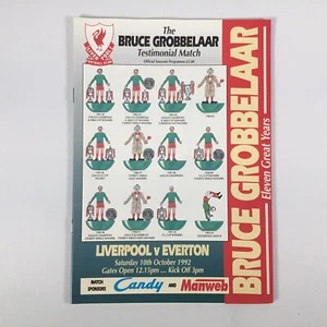 1992/93 Liverpool v Everton Bruce Grobbelaar Programma Testimonianze - Foto 1 di 6