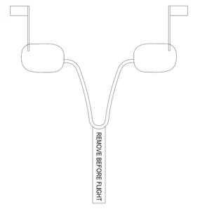 Mooney M20R Ovation 2 Cowl Plugs w/ RBF Streamer - Bild 1 von 1