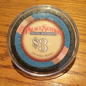 Palace Station Casino Las Vegas Nevada $3 Chip 2001 - Picture 1 of 4