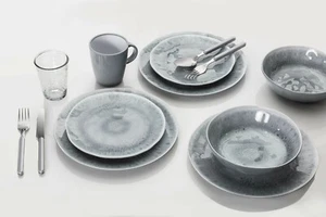 NON SLIP Porcelain PEARL MELAMINE Tableware CAMPING Disability plates Elderly - Picture 1 of 25