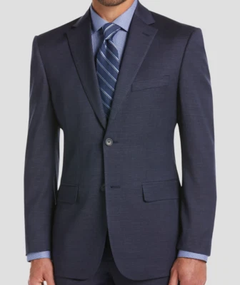 Awearness Kenneth Cole Executive Fit Wool Blend Suit Jacket Dark Navy Size 50R - Image 1 of 4