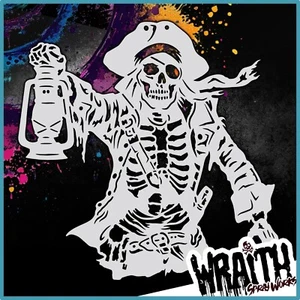 Pirate #4 - Reusable Airbrush Stencil Template - Picture 1 of 4