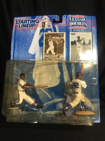 1997 Starting Lineup Hank Aaron Jackie Robinson Classic Doubles Dodgers Kenner Cover