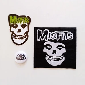 MISFITS Embroidered Patch Iron on 25mm 1" Badge pin sticker bundle punk Danzig - Picture 1 of 6
