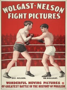 Wall Decor Poster.Home Room art dorm design.Boxing match.Nelson vs Wolgast.11653 - Picture 1 of 1