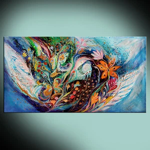 Flowers and Sea: high quality ready to hang canvas print from original artwork - Picture 1 of 2
