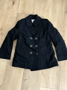 Vintage Sterlingwear of Boston Wool Peacoat USN US Navy Size 10S Made in USA - Picture 1 of 4