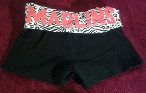 Victorias Secret PINK FL Miami Marlins Yoga Booty Shorts Small XS Cover