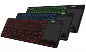 Arteck Universal Backlit 7-Colors Bluetooth Touch TV Keyboard with Easy Media - Picture 1 of 10