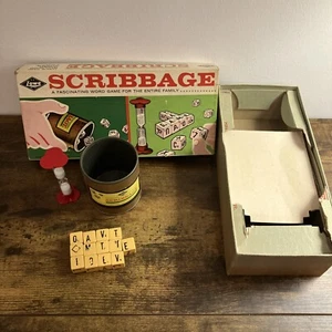 Vintage SCRIBBAGE Game by ES Lowe Company 1963 No 954 Complete Set USA - Picture 1 of 11