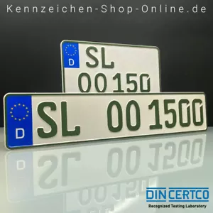 Kennzeichen grün 520 x 110 mm + 255 x 130 mm Traktor Landmaschinen DHL Versand - Bild 1 von 2
