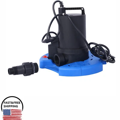 1/4 HP Automatic Swimming Pool Cover Pump with 3/4 Check Valve Adapter 1850 GPH - Image 1 of 4