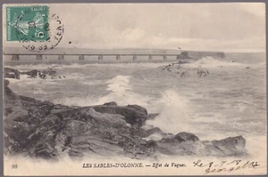 Les SABLES D'OLONNE 85 CPA écrite à Mlle Maria CORDIER 9 rue Titon Paris en 1908 - Picture 1 of 2