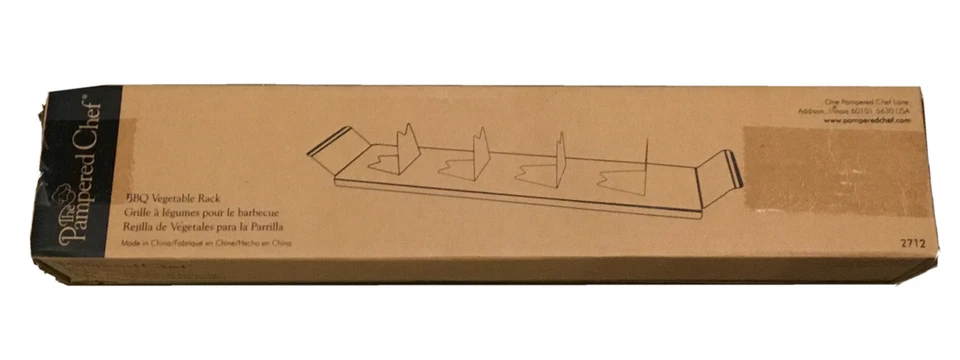 Pampered Chef #2712 BBQ Vegetable Rack For Grill New In Original Box - Image 1 of 1