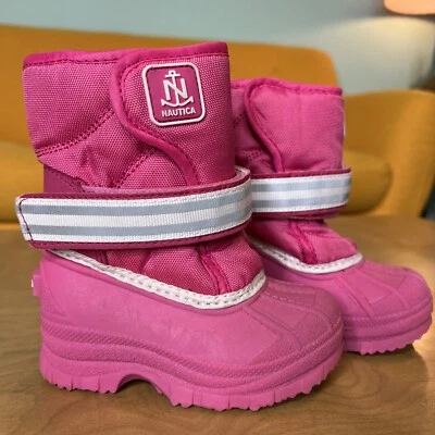 BOTAS DE NIEVE NAUTICA NIÑA ROSA INVIERNO Bebé NIÑO PEQUEÑO TALLA 6 Foto 1 de 4