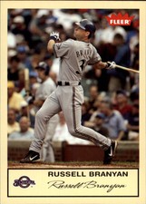 2005 Fleer Tradition Milwaukee Brewers Baseball Card #245 Russell Branyan